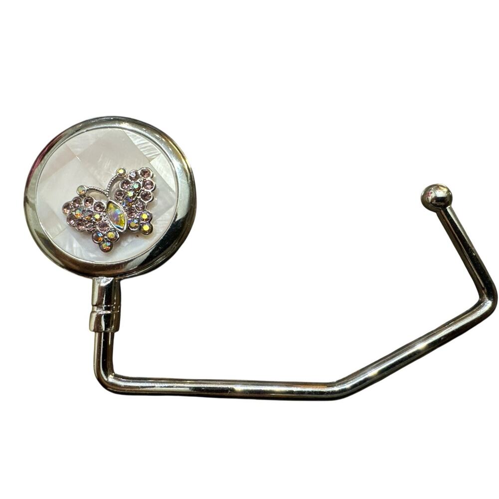 SPRING STREET FLOWER LADYBUG PURSE BAG HANGER SET OF 2 FOLDING HOOKS